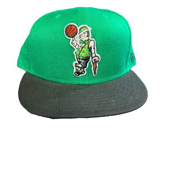 New Era 59fifty NBA Boston Celtics Fitted Green Baseball Hat,  Size 7 1/4, Byrd - Picture 1 of 8